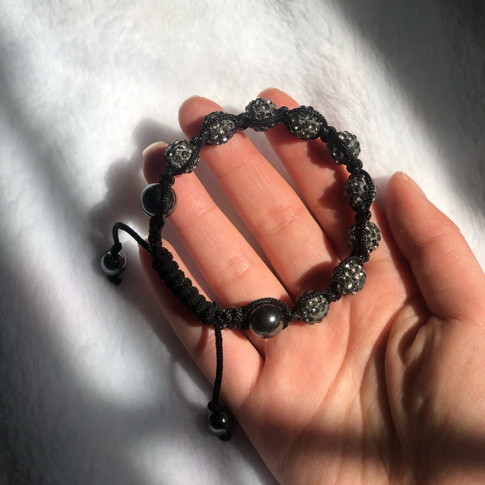 Black Beaded Bracelet